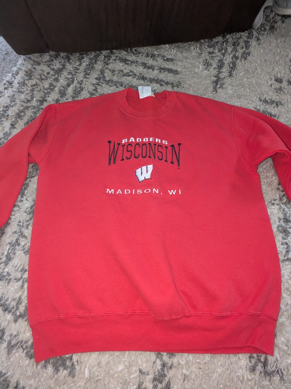 Wisconsin Badgers Red Crewneck Sweatshirt